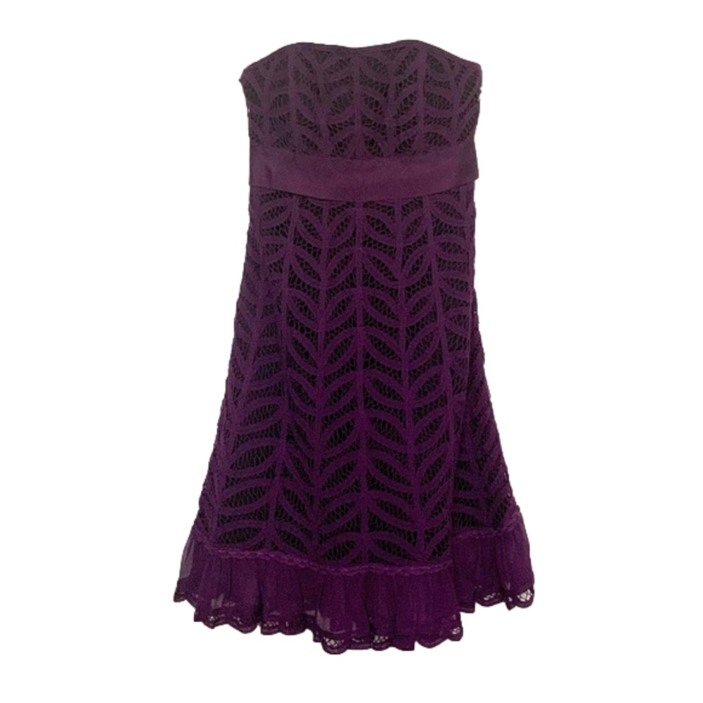 Prom! Betsey Johnson Silk Strapless Dress with Bow in Back.